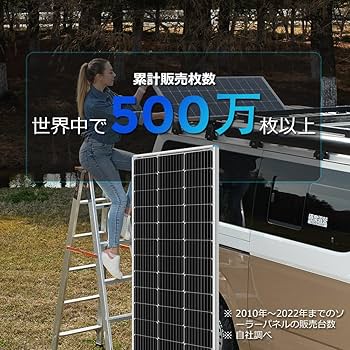 Amazon | RENOGY 100W 12V 単結晶 ソーラーパネル 高転換率